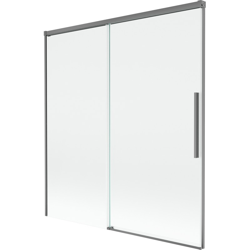 Mexen Rox paroi de baignoire à 2 volets coulissants 150 x 150 cm, transparent, métal gun - 8C9-150-001-95-00