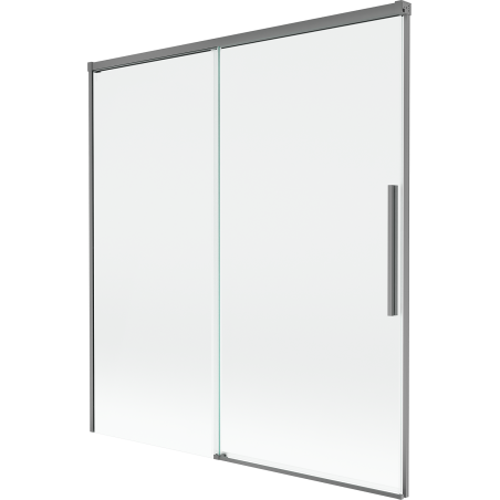 Mexen Rox paroi de baignoire 2 vantaux coulissante 150 x 150 cm, transparent, métal gun - 8C9-150-001-95-00