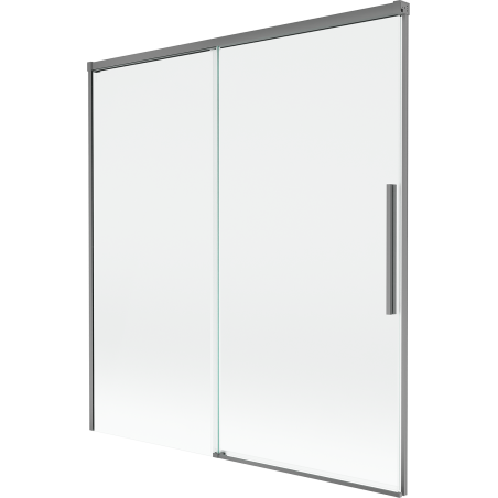 Mexen Rox paroi de baignoire à 2 volets coulissants 150 x 150 cm, transparent, métal gun - 8C9-150-001-95-00