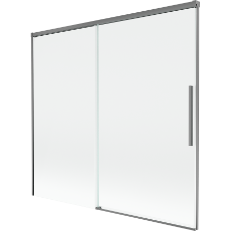 Mexen Rox paroi de baignoire 2 volets coulissante 170 x 150 cm, transparent, métal gun - 8C9-170-001-95-00