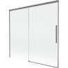 Mexen Rox paroi de baignoire 2 volets coulissante 170 x 150 cm, transparent, métal gun - 8C9-170-001-95-00