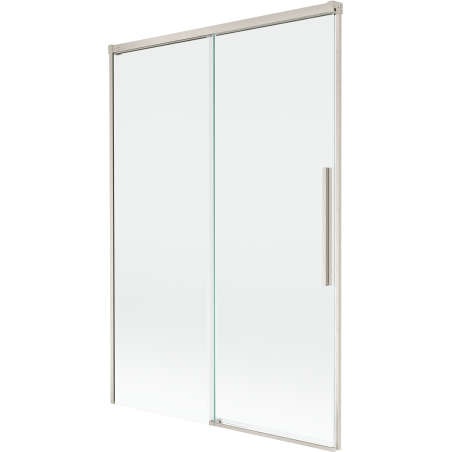 Mexen Rox paroi de bain 2 volets coulissants 120 x 150 cm, transparent, nickel brossé - 8C9-120-001-97-00