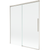 Mexen Rox paroi de douche à 2 volets coulissants 140 x 150 cm, transparent, nickel brossé - 8C9-140-001-97-00