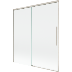 Mexen Rox paroi de baignoire à 2 volets coulissants 150 x 150 cm, transparent, nickel brossé - 8C9-150-001-97-00