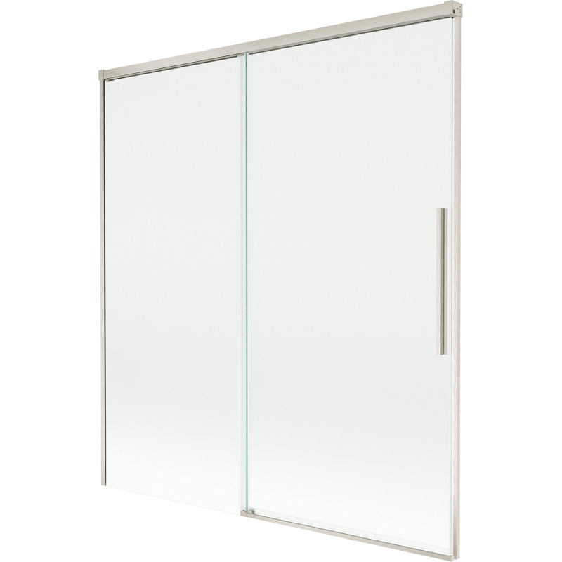 Mexen Rox paroi de baignoire à 2 volets coulissants 150 x 150 cm, transparent, nickel brossé - 8C9-150-001-97-00