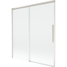 Mexen Rox paroi de baignoire à 2 volets coulissants 150 x 150 cm, transparent, nickel brossé - 8C9-150-001-97-00