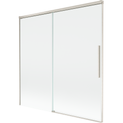 Mexen Rox paroi de baignoire à 2 volets coulissante 160 x 150 cm, transparent, nickel brossé - 8C9-160-001-97-00