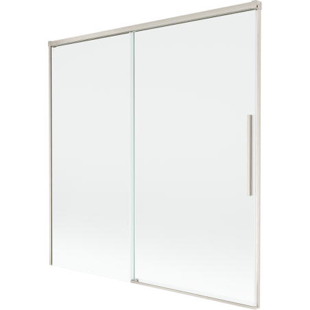 Mexen Rox paroi de baignoire à 2 volets coulissante 160 x 150 cm, transparent, nickel brossé - 8C9-160-001-97-00