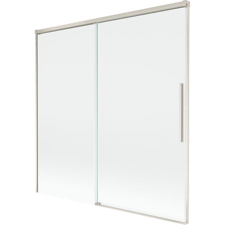 Mexen Rox paroi de baignoire à 2 volets coulissants 160 x 150 cm, transparent, nickel brossé - 8C9-160-001-97-00