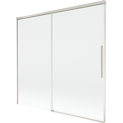 Mexen Rox paravent de baignoire 2 volets coulissants 170 x 150 cm, transparent, nickel brossé - 8C9-170-001-97-00