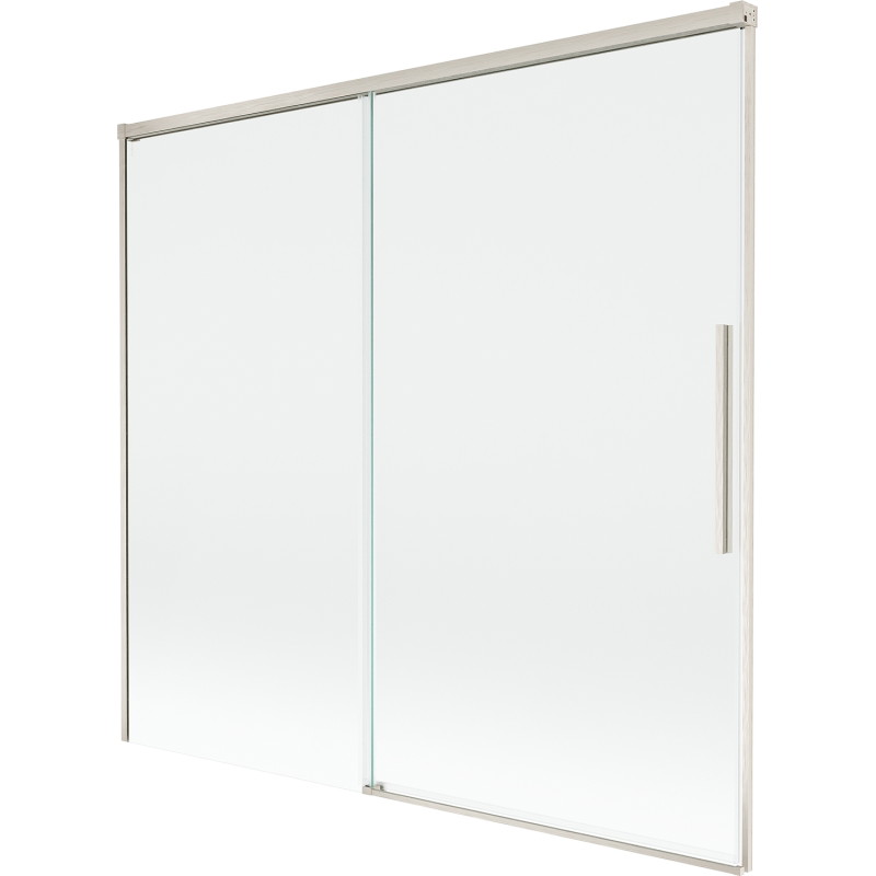 Mexen Rox paravent de baignoire 2 volets coulissants 170 x 150 cm, transparent, nickel brossé - 8C9-170-001-97-00