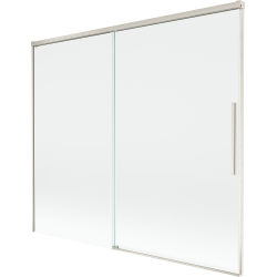 Mexen Rox pare-douche de baignoire 2 volets coulissants 180 x 150 cm, transparent, nickel brossé - 8C9-180-001-97-00