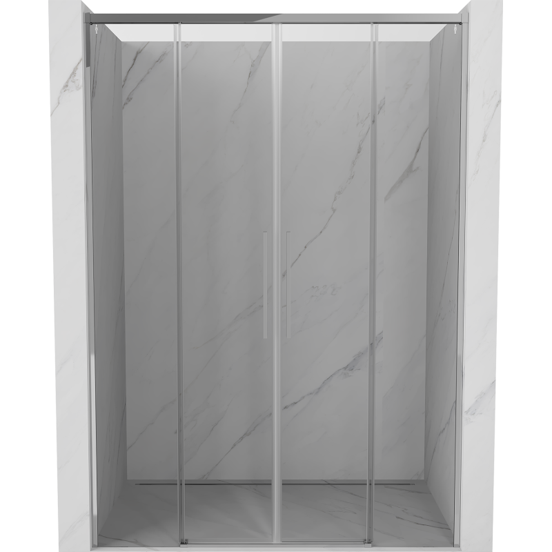 Mexen Rox Duo portes de douche coulissantes 150 cm, transparent, chrome - 8C2-150-002-01-00