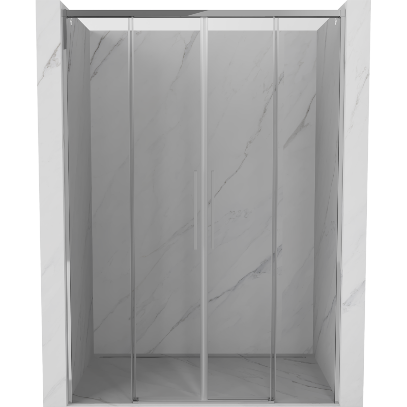 Mexen Rox Porte de douche coulissante Duo 160 cm, transparent, chromé - 8C2-160-002-01-00