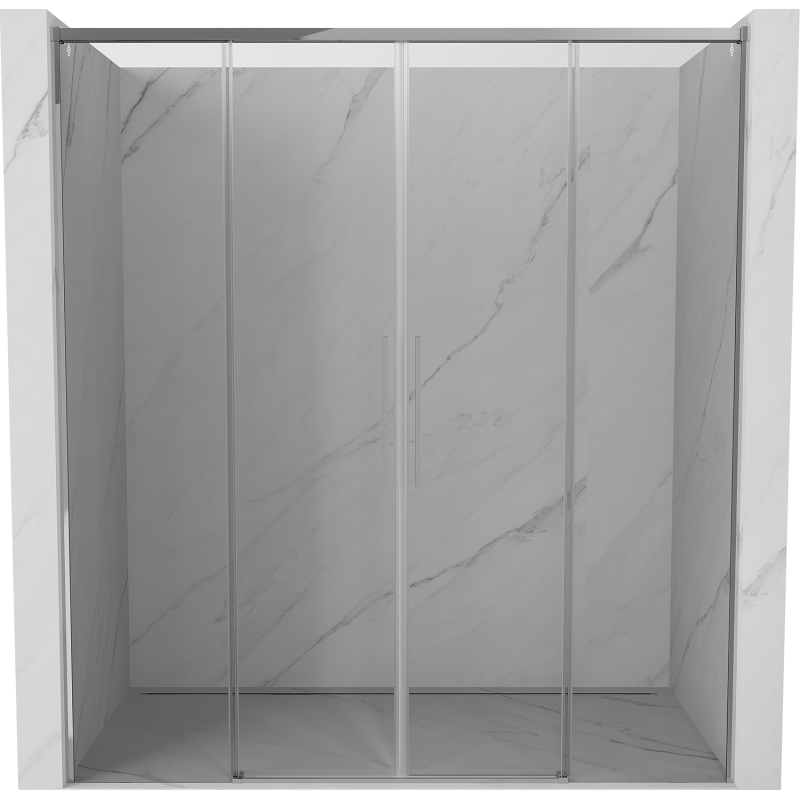 Mexen Rox Duo portes de douche coulissantes 170 cm, transparentes, chromées - 8C2-170-002-01-00