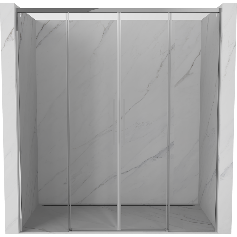 Mexen Rox Duo portes de douche coulissantes 180 cm, transparent, chromé - 8C2-180-002-01-00