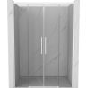 Mexen Rox Duo porte de douche coulissante 140 cm, transparent, blanc - 8C2-140-002-20-00