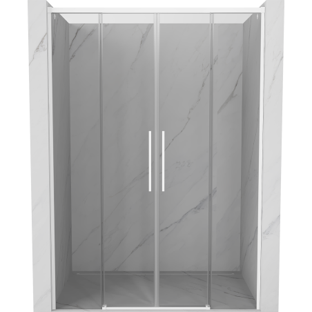 Mexen Rox Duo porte de douche coulissante 150 cm, transparent, blanc - 8C2-150-002-20-00