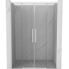 Mexen Rox Duo porte de douche coulissante 150 cm, transparent, blanc - 8C2-150-002-20-00