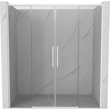 Mexen Rox Ensemble de portes de douche coulissantes 170 cm, transparentes, blanches - 8C2-170-002-20-00