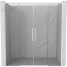 Mexen Rox Duo portes de douche coulissantes 180 cm, transparent, blanc - 8C2-180-002-20-00