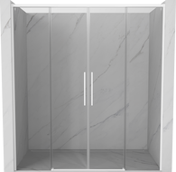 Mexen Rox Duo portes de douche coulissantes 180 cm, transparent, blanc - 8C2-180-002-20-00