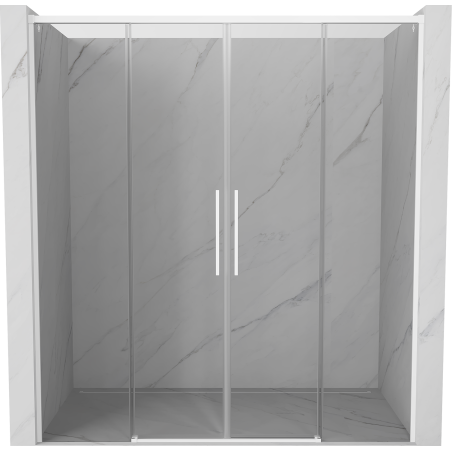 Mexen Rox Duo portes de douche coulissantes 190 cm, transparentes, blanches - 8C2-190-002-20-00