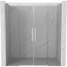Mexen Rox Duo porte de douche coulissante 200 cm, transparent, blanc - 8C2-200-002-20-00