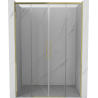 Mexen Rox Duo portes de douche coulissantes 140 cm, transparentes, dorées - 8C2-140-002-50-00