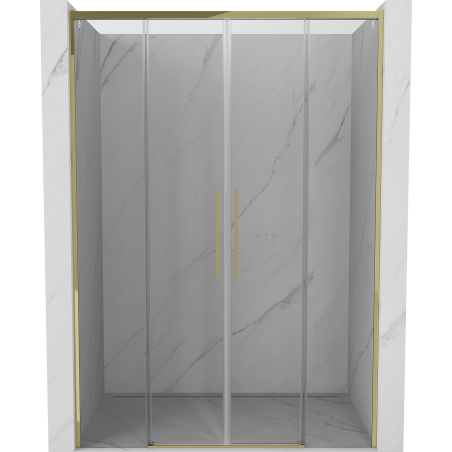 Mexen Rox Duo porte de douche coulissante 150 cm, transparent, dorée - 8C2-150-002-50-00