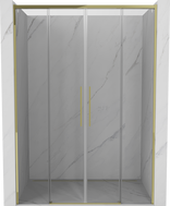 Mexen Rox Duo porte de douche coulissante 150 cm, transparent, dorée - 8C2-150-002-50-00