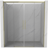 Mexen Rox Duo portes de douche coulissantes 170 cm, transparentes, dorées - 8C2-170-002-50-00