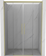 Mexen Rox Duo porte de douche coulissante 160 cm, transparentes, doré brossé - 8C2-160-002-55-00