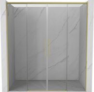 Mexen Rox Duo portes de douche coulissantes 170 cm, transparentes, doré brossé - 8C2-170-002-55-00