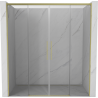 Mexen Rox Duo portes de douche coulissantes 200 cm, transparentes, dorées brossées - 8C2-200-002-55-00