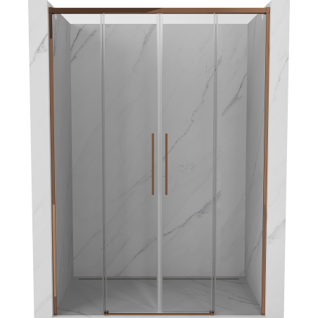 Mexen Rox Duo portes de douche coulissantes 150 cm, transparentes, or rose - 8C2-140-002-60-00 - 8C2-150-002-60-00