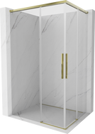 Mexen Rox Duo cabine de douche coulissante 120 x 110 cm, transparente, or - 8C2D-120-110-50-00