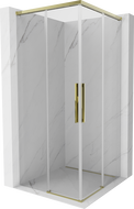 Mexen Rox Duo cabine de douche coulissante 120 x 120 cm, transparent, dorée - 8C2D-120-120-50-00