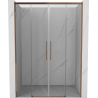 Mexen Rox Duo porte de douche coulissante 160 cm, transparent, or rose - 8C2-160-002-60-00
