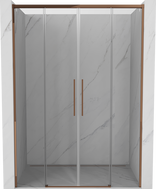 Mexen Rox Duo porte de douche coulissante 160 cm, transparent, or rose - 8C2-160-002-60-00