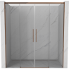 Mexen Rox Duo portes de douche coulissantes 200 cm, transparent, or rose - 8C2-200-002-60-00