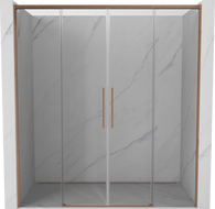 Mexen Rox Porte de douche coulissante Duo 170 cm, transparent, cuivre brossé - 8C2-170-002-65-00