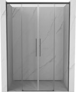 Mexen Rox Duo porte de douche coulissante 150 cm, transparent, gris canon brossé - 8C2-150-002-66-00