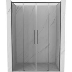 Mexen Rox porte de douche coulissante 160 cm, transparent, gris canon brossé - 8C2-160-002-66-00