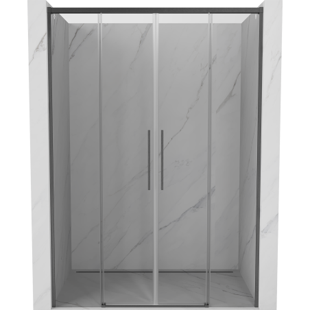 Mexen Rox Porte de douche coulissante duo 160 cm, transparent, gris canon brossé - 8C2-160-002-66-00