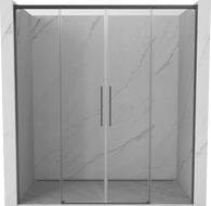 Mexen Rox Duo porte de douche coulissante 170 cm, transparent, gris arme brossé - 8C2-170-002-66-00