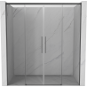Mexen Rox Duo portes de douche coulissantes 200 cm, transparentes, gris pistolet brossé - 8C2-200-002-66-00