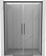 Mexen Rox Duo porte de douche coulissante 150 cm, transparent, noir - 8C2-150-002-70-00