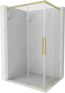 Mexen Rox Duo cabine de douche coulissante 95 x 80 cm, transparent, or brossé - 8C2D-095-080-55-00