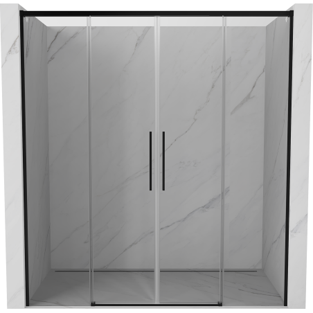 Mexen Rox Duo porte de douche coulissante 170 cm, transparent, noir - 8C2-170-002-70-00